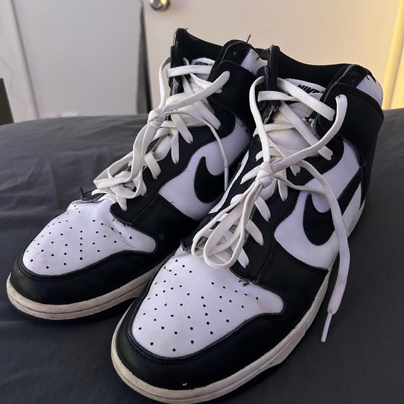 Nike Dunk High Black and White Size 12... Used - Picture 1 of 8